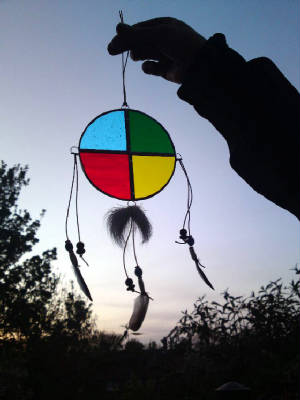 Shamanic Glass medicine wheel